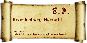 Brandenburg Marcell névjegykártya